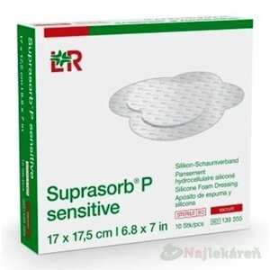 SUPRASORB P SENSITIVE silikónový penový obväz (17x17,5 cm) 10ks