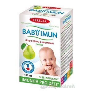 TEREZIA BABY IMUN sirup s hlivou a rakytníkom, príchuť hruška 100 ml