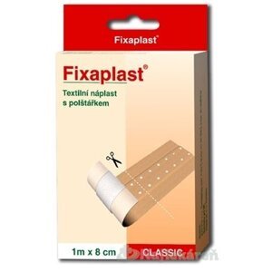 FIXAplast CLASSIC náplasť textilná s vankúšikom (1mx8cm)  1ks