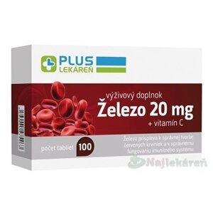 PLUS LEKÁREŇ Železo 20 mg + vitamín C, 1x100 ks