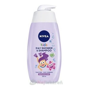 NIVEA Kids 2in1 Detský sprchový gél Girl 500ml