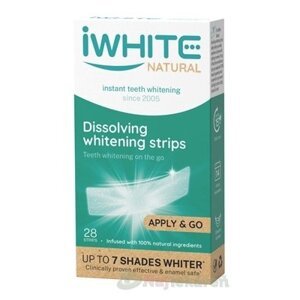 iWHITE NATURAL Whitening strips prírodné bieliace pásiky na zuby 28 ks