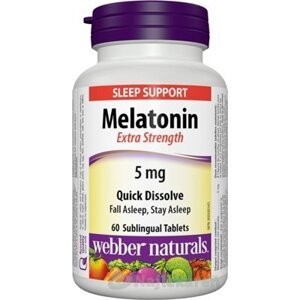 Webber Naturals Melatonin 5 mg pod jazyk, rozpustné 60 tbl