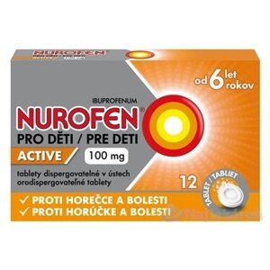 NUROFEN Active pre deti od 6r proti horúčke a bolesti 12tbl