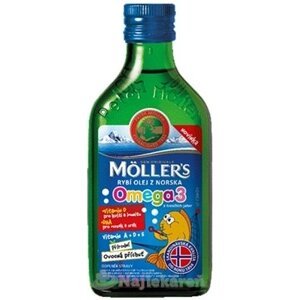 MOLLER´S Omega 3 RYBÍ OLEJ Ovocná aróma, 250ml