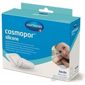 Cosmopor Silicone, savá silikónová náplasť (10x8 cm), 5 ks