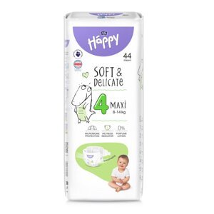 BELLA HAPPY Baby Plienky jednorazové Maxi 8-14 kg 44 ks