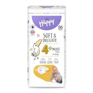 BELLA HAPPY Baby Plienky jednorazové Maxi Plus 9-15 kg Big Pack 56 ks