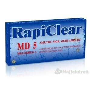 RapiClear MD 5 (MULTIDRUG 5) IVD, test drogový na samodiagnostiku 1ks