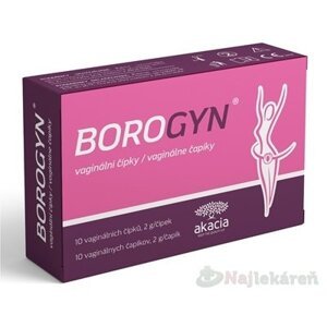 BOROGYN vaginálne čapíky, 10x2g