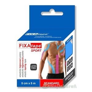 FIXAtape tejpovacia páska SPORT kinesiologická, elastická, modrá  5cmx5m 1ks