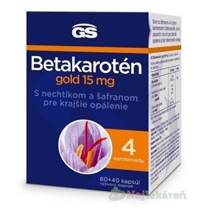 GS Betakarotén gold 15 mg s nechtíkom a šafranom 80+40 (120 ks)