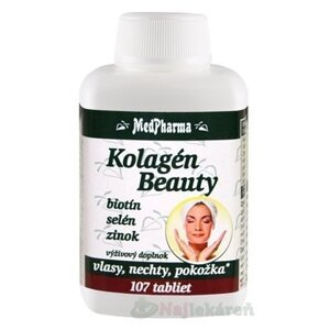 MedPharma Kolagén Beauty – biotín, selén, zinok tbl 1x107 ks