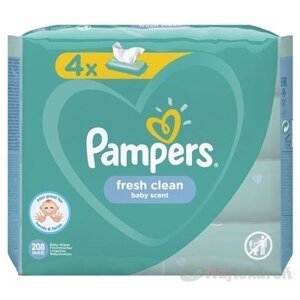 PAMPERS Baby Wipes Fresh Clean vlhčené obrúsky 4x52 ks (208 ks)