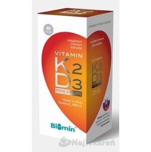 BIOMIN VITAMIN K2 D3 PREMIUM 2000 I.U., 60 ks