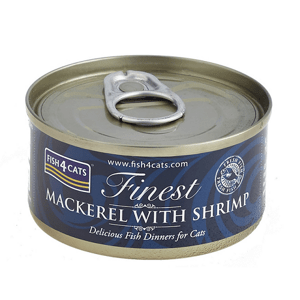 FISH4CATS Konzerva pre mačky Finest makrela s krevetami 70g