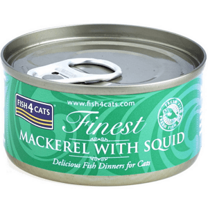 FISH4CATS Konzerva pre mačky Finest makrela s kalmárom 70g