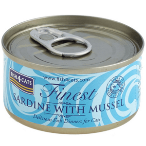 FISH4CATS Konzerva pre mačky Finest sardinka s mušľami 70g