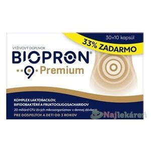 BIOPRON 9 Premium na zachovanie správnej črevnej flóry, 30+10cps