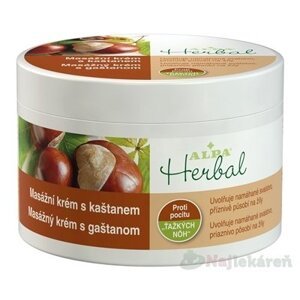 ALPA Herbal Masážny krém s gaštanom, masážny gél, 250 ml