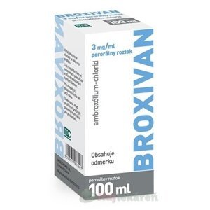 BROXIVAN 3 mg/ml perorálny roztok na vykašliavanie 100 ml