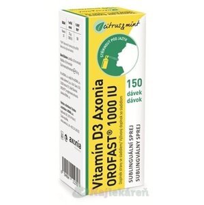 Vitamín D3 Axonia OROFAST 1000 IU, sprej pod jazyk 30ml