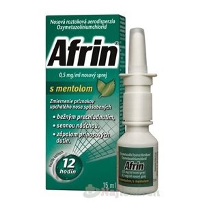 Afrin 0,5 mg/ml nosový sprej s mentolom 15 ml