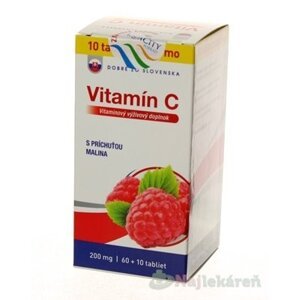 Dobré z SK Vitamín C 200 mg príchuť MALINA, 70 ks