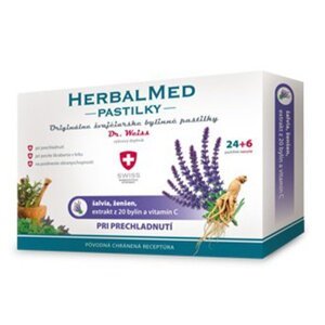 HerbalMed pastilky pri prechladnutí 30 pastiliek