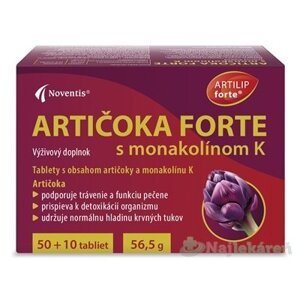 Noventis ARTIČOKA FORTE s monakolínom K 60 tabliet