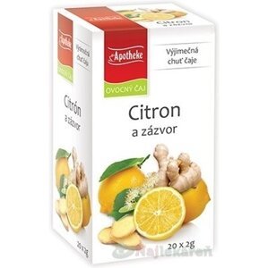 APOTHEKE PREMIER SELECTION ČAJ CITRÓN A ZÁZVOR, 20x2 g