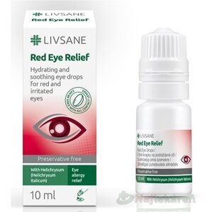 LIVSANE Očné kvapky - podráždené oči alergie, bez konzervantov, Helichrysum, 10 ml