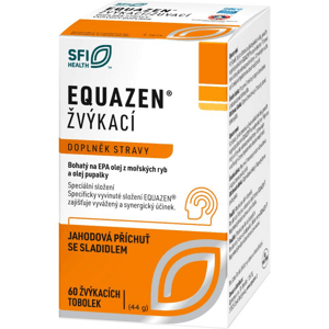 Equazen omega-3 a omega-6 jahoda 60 žuvacích kapsúl