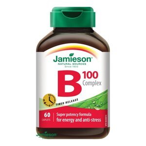 Jamieson B-komplex 100 mg s postupným uvoľňovaním 60 tbl.