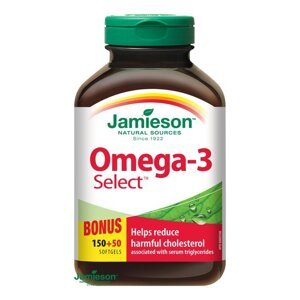 Jamieson Omega-3 Select 1000 mg, 200 kapsúl