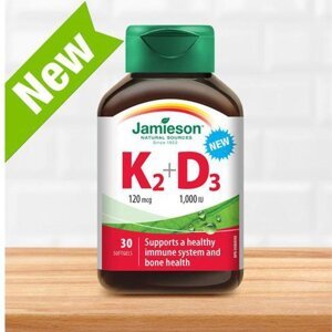 Jamieson Vitamin K2 120 mcg + D3 1000 IU 30 kapsúl