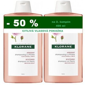 KLORANE Šampón s BIO pivóniou 2x400ml