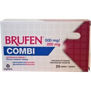 Brufen Combi 500 mg/200 mg na liečbu miernej až stredne silnej bolesti 20 tabliet