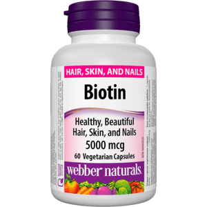 Webber Naturals Biotin 5000mcg 60 kapsúl