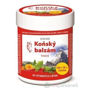 KONSKÝ BALZAM SWISS hrejivý proti stuhnutým kĺbom 550 ml