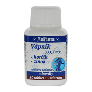 Medpharma Vápnik 333,3 mg, horčík, zinok  37 tbl