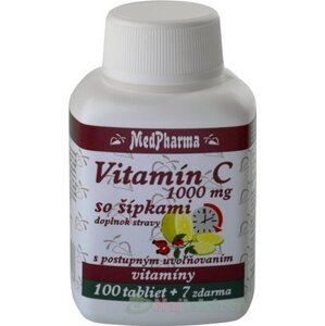 MedPharma VITAMÍN C 1000 MG so šípkami, 100+7 zadarmo