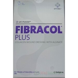 FIBRACOL PLUS kolagénový obväz s alginátom 10,2cmx11,1cm 12 ks