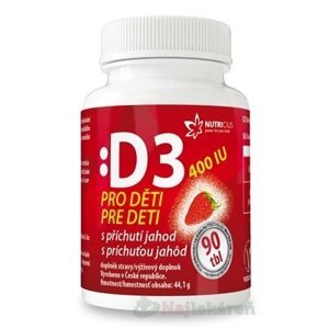 NUTRICIUS Vitamín D3 pre deti 400 IU, 90 ks