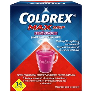 COLDREX MAXGRIP LESNÉ OVOCIE horúci nápoj  na chrípku 14 vreciek