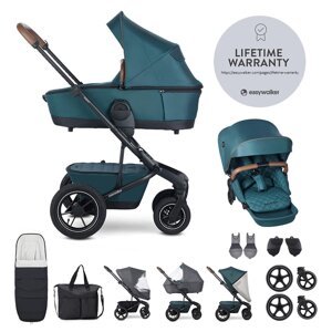 EASYWALKER Set XXL kočík kombinovaný Harvey⁵ Air Premium Jade Green s príslušenstvom