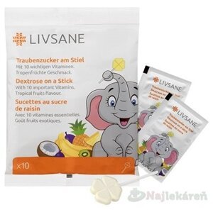 LIVSANE Lízanky s dextrózou a vitamínmi 10 ks