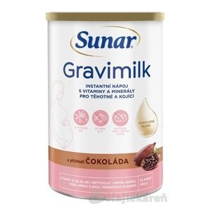 Sunar Gravimilk s príchuťou čokoláda instantný mliečny nápoj 450 g