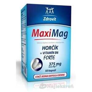 Zdrovit MaxiMag HORČÍK FORTE (375 mg) + VITAMÍN B6 50 kapsúl