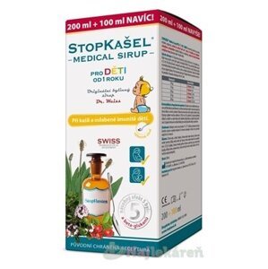 Dr.Weiss STOPKAŠEĽ Medical sirup OD 1 ROKU na prechladutie 300 ml